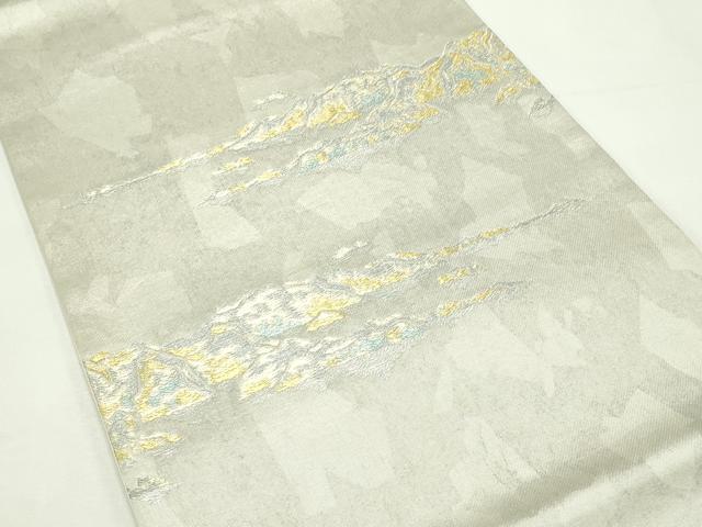 平和屋着物＊夏物　太鼓柄袋帯　霞文　金銀糸　正絹　逸品　CABK7094rv