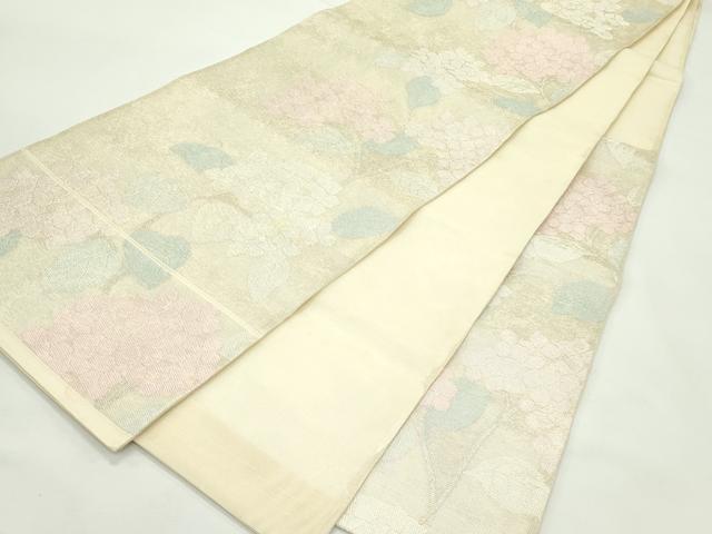 平和屋着物＊夏物　六通柄袋帯　紫陽花　金銀糸　正絹　逸品　CABK7097rv