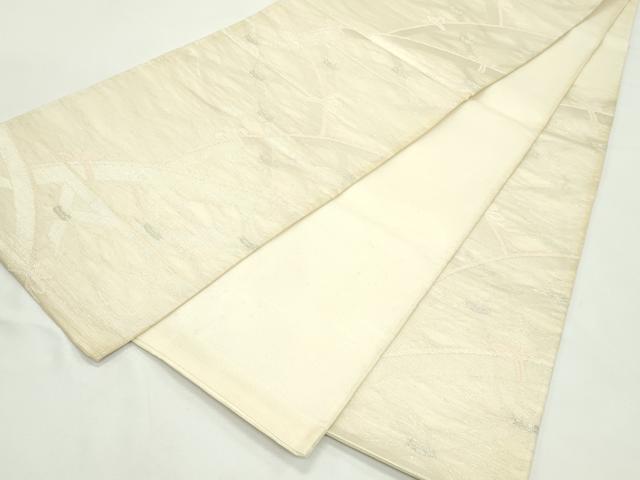 平和屋着物＊夏物　六通柄袋帯　籬文様　銀糸　正絹　逸品　CABK7101rv