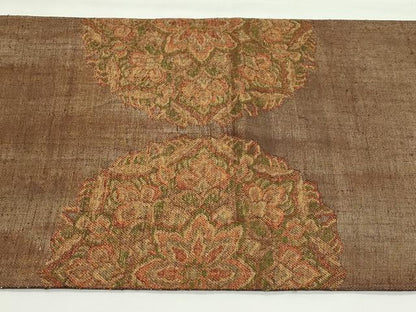 平和屋着物＊夏物　太鼓柄袋帯　正倉院花文　金糸　正絹　逸品　CABK7102rv