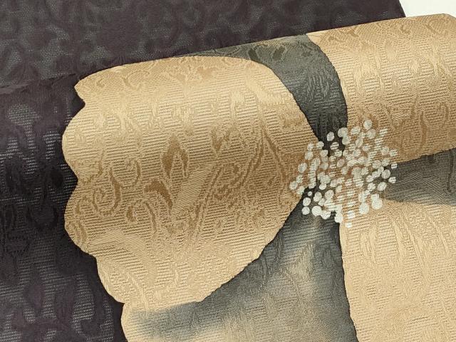 平和屋着物＊夏物　全通柄袋帯　舞花文　一蔵コレクション　正絹　逸品　CABK7104rv