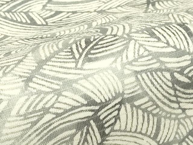 平和屋着物＊夏物　九寸開き名古屋帯　型染め　笹竹文　正絹　逸品　CABK7106rv