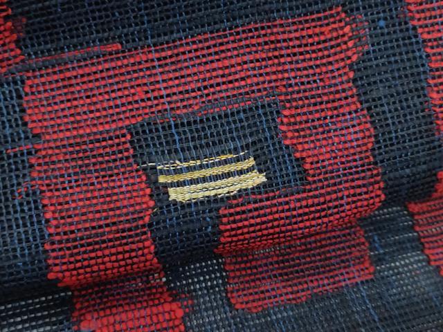 平和屋着物＊夏物　八寸名古屋帯　幾何学文様　正絹　逸品　CABK7111rv