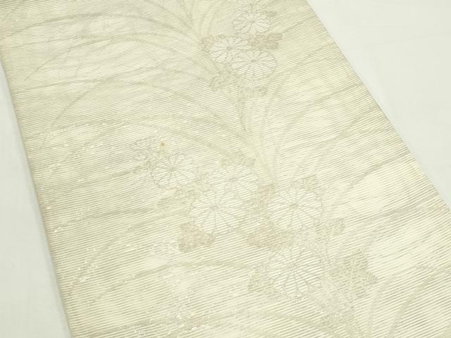 平和屋着物＊夏物　六通柄袋帯　菊　金銀糸　正絹　逸品　CABK7120rv