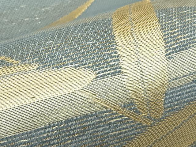 平和屋着物＊夏物　西陣　京都イシハラ謹製　六通柄袋帯　流水草木文　金銀糸　証紙付き　正絹　逸品　未使用　CABK7123rv