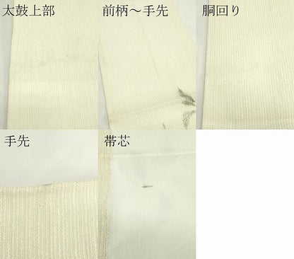 平和屋着物＊夏物　九寸開き名古屋帯　手描き　南天文　正絹　逸品　CABK7129rv