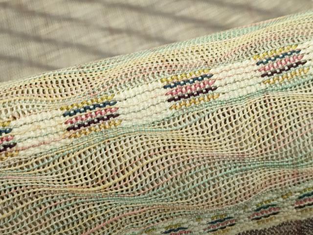平和屋着物＊夏物　八寸名古屋帯　横段文　正絹　逸品　CABK7133rv