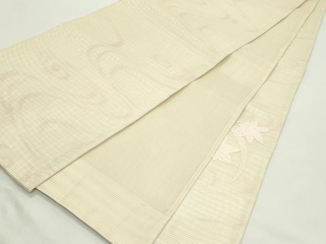 平和屋着物＊夏物　太鼓柄袋帯　芝草楓文　銀糸　正絹　逸品　CABK7136rv