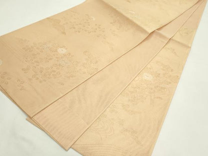 平和屋着物＊夏物　六通柄袋帯　秋草文　金銀糸　正絹　逸品　CABK7139rv