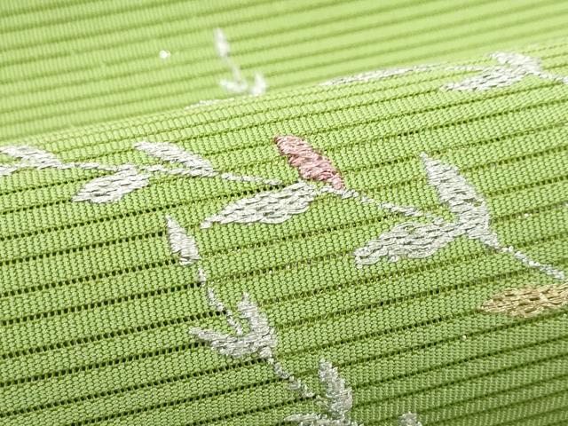 平和屋着物＊夏物　西陣の名門織元　いづくら謹製　八寸名古屋帯　絽綴れ　草木文　金銀糸　証紙付き　CABK7149rv