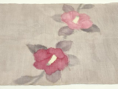 平和屋着物＊夏物　八寸名古屋帯　枝花文　正絹　逸品　CABK7150rv
