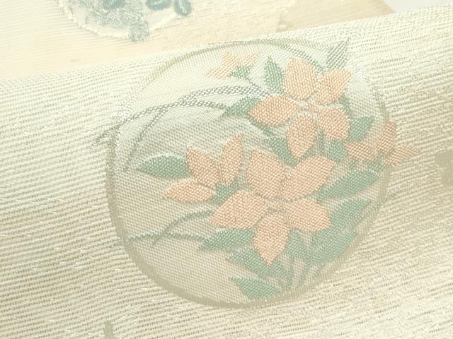 平和屋着物＊夏物　六通柄　京袋帯　雪輪秋草丸文　銀糸　CABK7151rv