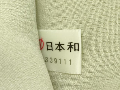 平和屋着物＊夏物　「美しいキモノ」お馴染みのメーカー　となみ織物　六通柄袋帯　麹塵染　立波文　銀糸　正絹　逸品　CABK7152rv