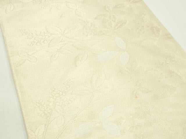 平和屋着物＊夏物　六通柄袋帯　草花文　金糸　正絹　逸品　CABK7154rv