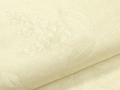 平和屋着物＊夏物　六通柄袋帯　草花文　金糸　正絹　逸品　CABK7154rv
