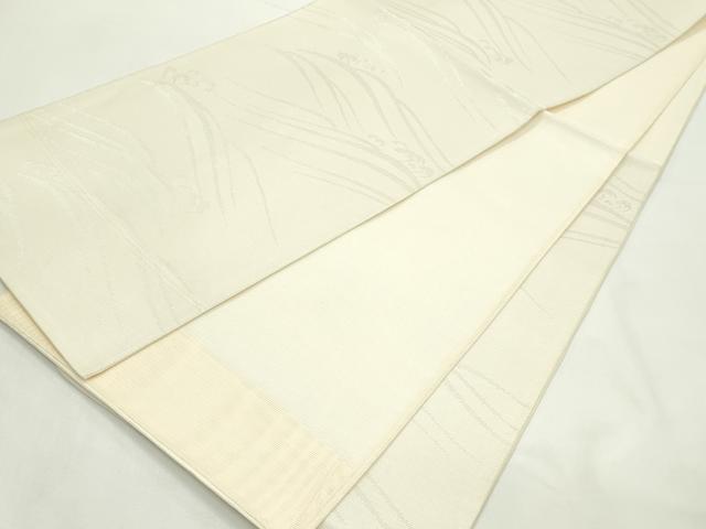平和屋着物＊夏物　六通柄袋帯　立波文　銀糸　正絹　逸品　CABK7155rv