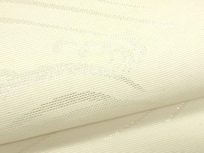 平和屋着物＊夏物　六通柄袋帯　立波文　銀糸　正絹　逸品　CABK7155rv