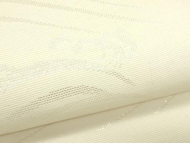 平和屋着物＊夏物　六通柄袋帯　立波文　銀糸　正絹　逸品　CABK7155rv