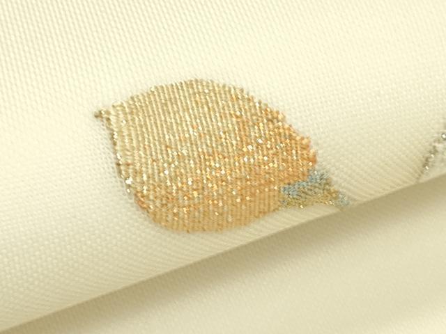 平和屋着物＊夏物　九寸名古屋帯　草花文　金銀糸　正絹　逸品　CABK7159rv