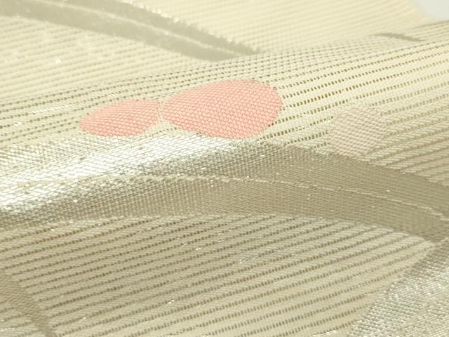 平和屋着物＊夏物　六通柄袋帯　露芝文　銀糸　正絹　逸品　CABK7161rv