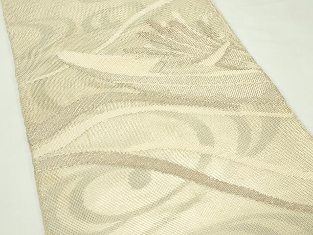 平和屋着物＊夏物　太鼓柄袋帯　流水筏文　金糸　正絹　逸品　CABK7162rv