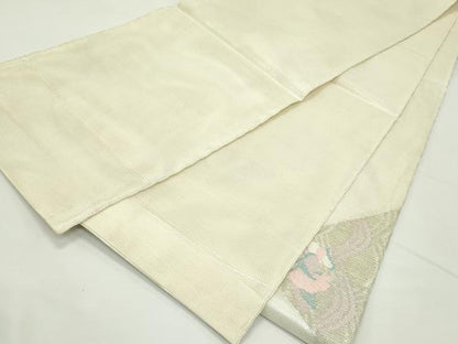 平和屋着物＊夏物　太鼓柄袋帯　立波鴛鴦文　銀糸　正絹　逸品　CABK7164rv
