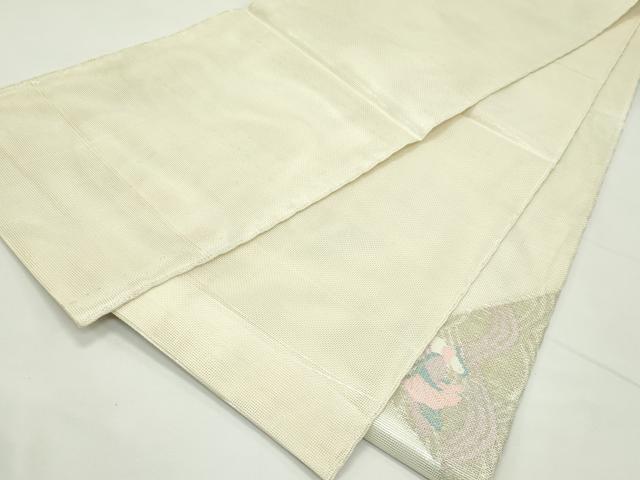 平和屋着物＊夏物　太鼓柄袋帯　立波鴛鴦文　銀糸　正絹　逸品　CABK7164rv