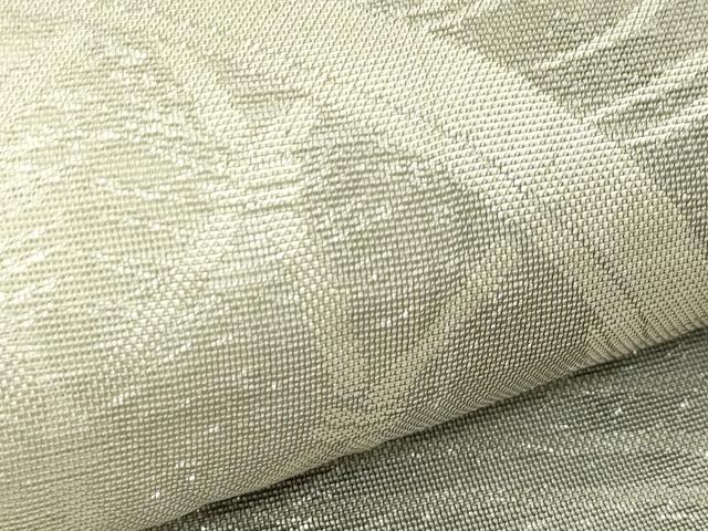 平和屋着物＊夏物　六通柄袋帯　流水籬文様　銀糸　正絹　逸品　CABK7167rv