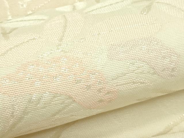 平和屋着物＊夏物　六通柄袋帯　秋草文　銀糸　正絹　逸品　未使用　CABK7169rv