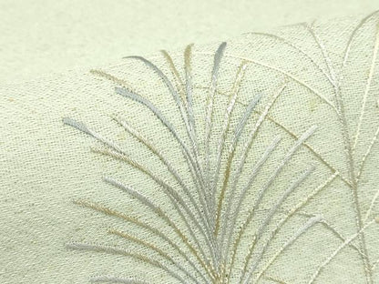 平和屋着物＊夏物　太鼓柄袋帯　総刺繍　流水草木文　金銀糸　正絹　逸品　CABK7170rv