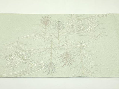 平和屋着物＊夏物　太鼓柄袋帯　総刺繍　流水草木文　金銀糸　正絹　逸品　CABK7170rv