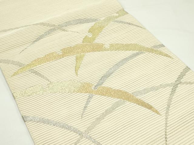 平和屋着物＊夏物　八寸名古屋帯　絽綴れ　雪芝文　金銀糸　正絹　逸品　CABK7174rv