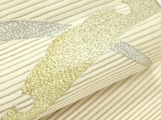 平和屋着物＊夏物　八寸名古屋帯　絽綴れ　雪芝文　金銀糸　正絹　逸品　CABK7174rv