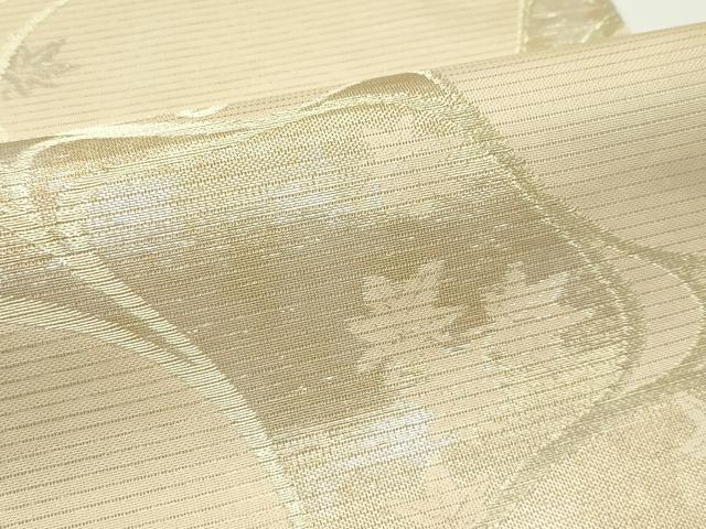 平和屋着物＊夏物　西陣　川島織物　六通柄　本袋帯　楓唐草文　金銀糸　正絹　逸品　CABK7179rv