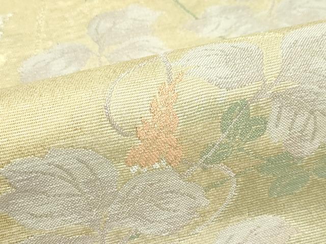 平和屋着物＊夏物　西陣　じゅらく謹製　六通柄袋帯　秋草文　金銀糸　正絹　逸品　CABK7180rv