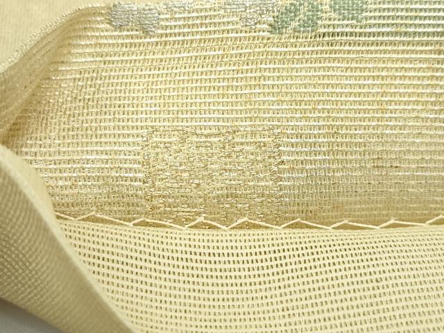 平和屋着物＊夏物　西陣　じゅらく謹製　六通柄袋帯　秋草文　金銀糸　正絹　逸品　CABK7180rv