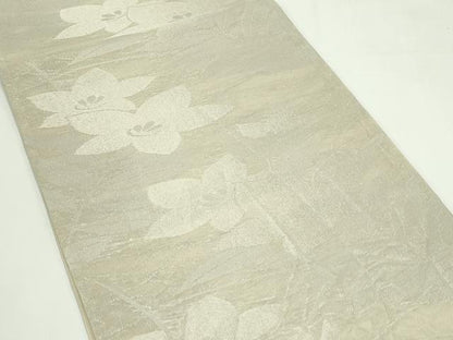 平和屋着物＊夏物　六通柄袋帯　桔梗　銀糸　正絹　逸品　CABK7182rv