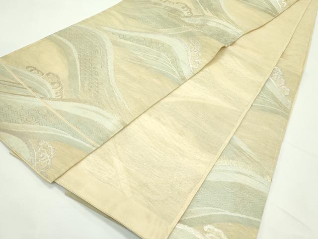 平和屋着物＊夏物　六通柄袋帯　立波文　金銀糸　正絹　逸品　CABK7184rv