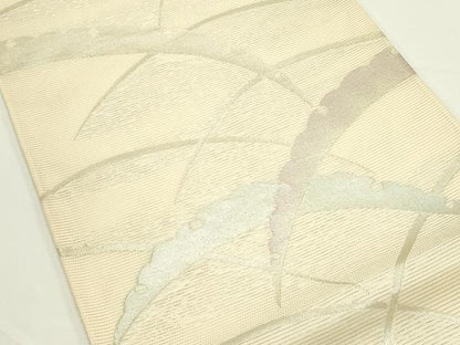 平和屋着物＊夏物　六通柄袋帯　雪芝文　銀糸　正絹　逸品　CABK7190rv