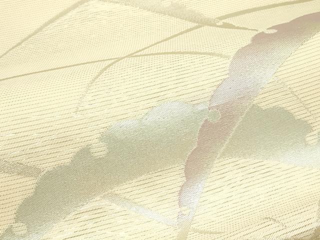 平和屋着物＊夏物　六通柄袋帯　雪芝文　銀糸　正絹　逸品　CABK7190rv