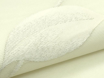 平和屋着物＊夏物　九寸開き名古屋帯　枝花文　銀糸　正絹　逸品　CABK7195rv