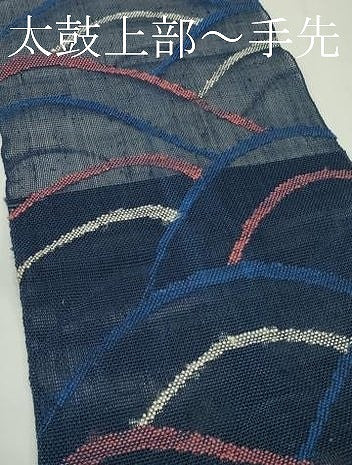 平和屋着物＊夏物　八寸名古屋帯　青海波　正絹　逸品　CABK7196rv