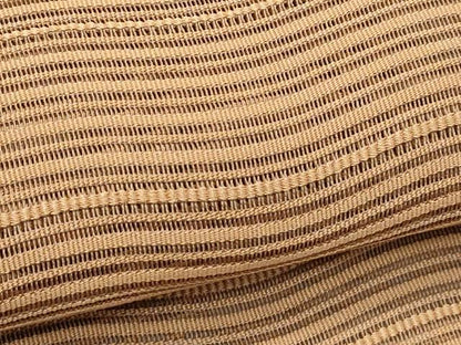 平和屋着物＊夏物　八寸名古屋帯　絽綴れ　よろけ縞　渋紙色　正絹　逸品　CABK7197rv
