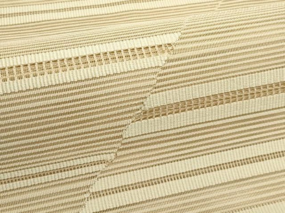 平和屋着物＊夏物　八寸名古屋帯　絽綴れ　横段文　香色　正絹　逸品　CABK7198rv