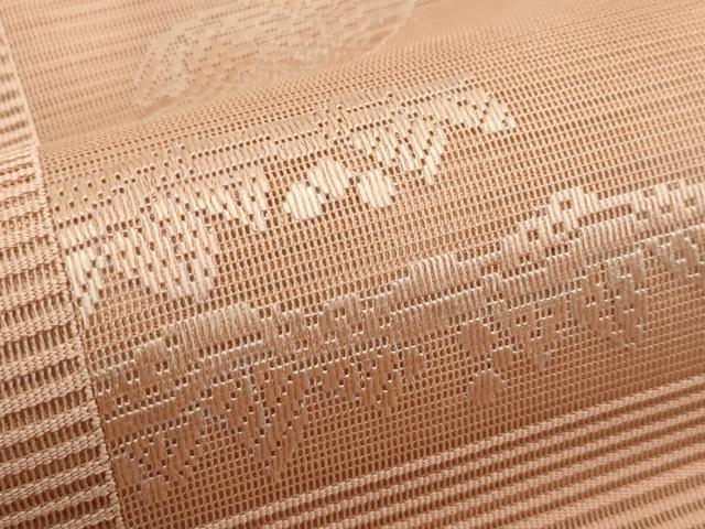 平和屋着物＊夏物　八寸名古屋帯　絽綴れ　区限刺繍　絽刺し　鴛鴦　砺茶色　正絹　逸品　CABK7199rv