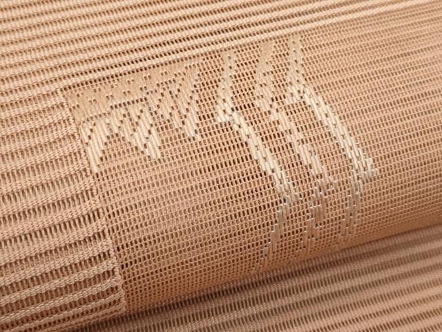平和屋着物＊夏物　八寸名古屋帯　絽綴れ　区限刺繍　絽刺し　鴛鴦　砺茶色　正絹　逸品　CABK7199rv