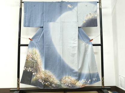 平和屋着物●越後十日町の一流染匠　桐屋・翠山工房　訪問着　辻が花　暈し染め　金通し地　正絹　逸品　CABK7203yc