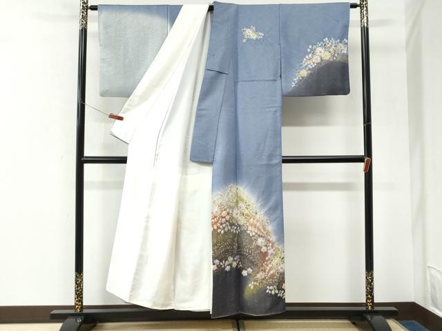 平和屋着物●越後十日町の一流染匠　桐屋・翠山工房　訪問着　辻が花　暈し染め　金通し地　正絹　逸品　CABK7203yc