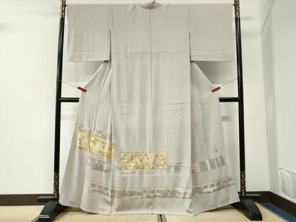 平和屋着物●松尾光琳　色留袖　屏風文　金銀彩　正絹　逸品　CABK7205yc