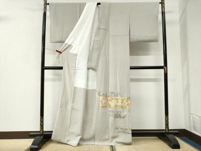 平和屋着物●松尾光琳　色留袖　屏風文　金銀彩　正絹　逸品　CABK7205yc